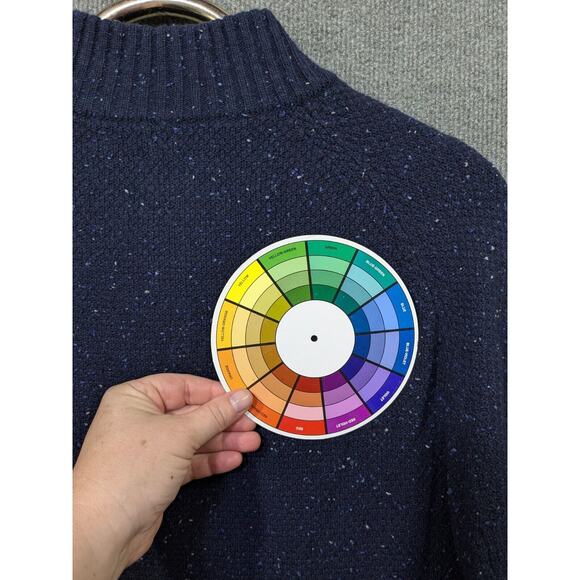 Untuckit Gordonne Sweater Mens Large Sky Captain Wool Button Pullover Classic - Picture 5 of 9